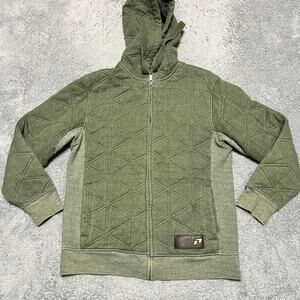 ONE Industries Hoodie Jacket Mens Medium Green Full Zip Long Sleeve Moto Casual